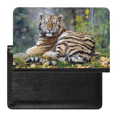 SMACQ Reisepass Hülle Wilder Tiger Passhülle Reisepassetui Reisezubehör Passport Holder Für Damen Herren von SMACQ