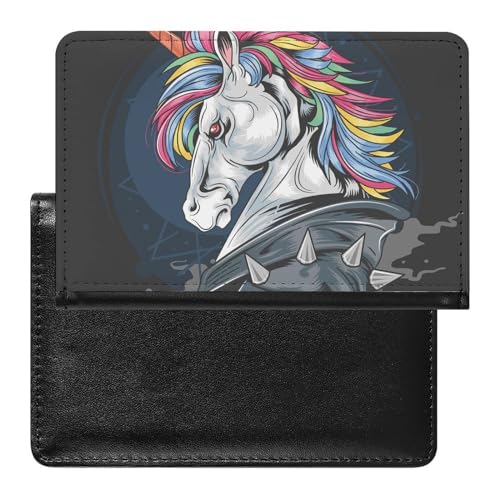 SMACQ Reisepass Hülle Wütendes Einhorn Passhülle Reisepassetui Reisezubehör Passport Holder Für Damen Herren von SMACQ