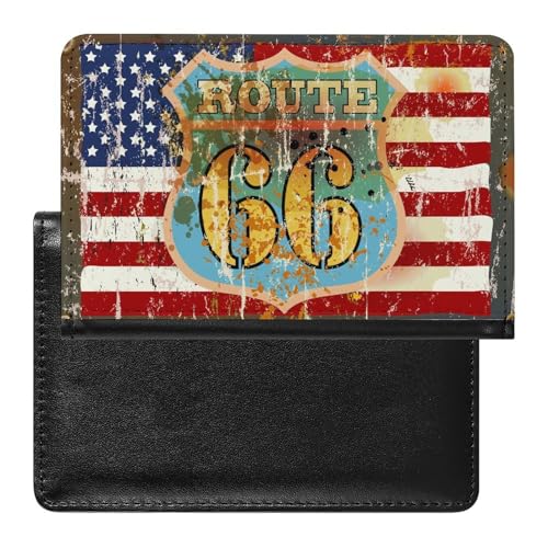 SMACQ Reisepasshülle Amerikanische Flagge Reisepass Schutzhülle Geldbörsen Für Kreditkarten Ausweis Reisedokumente von SMACQ