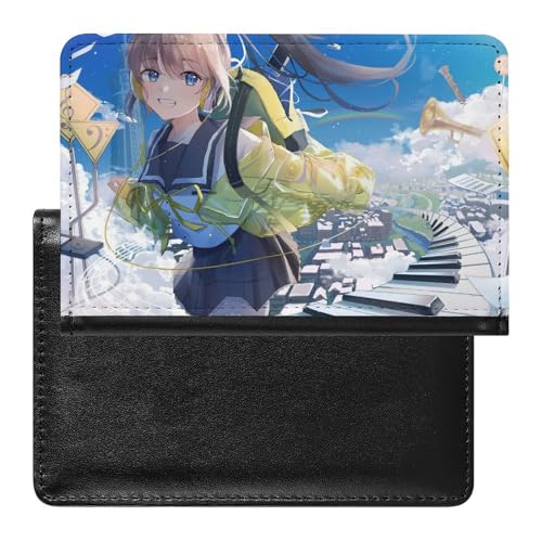 SMACQ Reisepasshülle Anime Mädchen Reisepass Schutzhülle Geldbörsen Für Kreditkarten Ausweis Reisedokumente von SMACQ