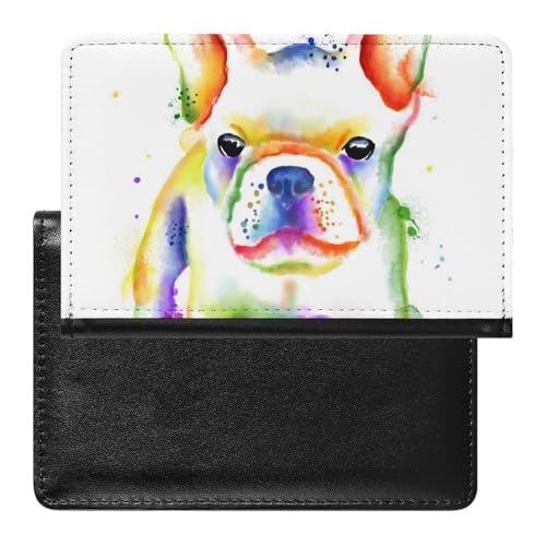SMACQ Reisepasshülle Aquarell Hund Reisepass Tasche Reise Gadget Impfpass Hülle Für Damen Herren von SMACQ