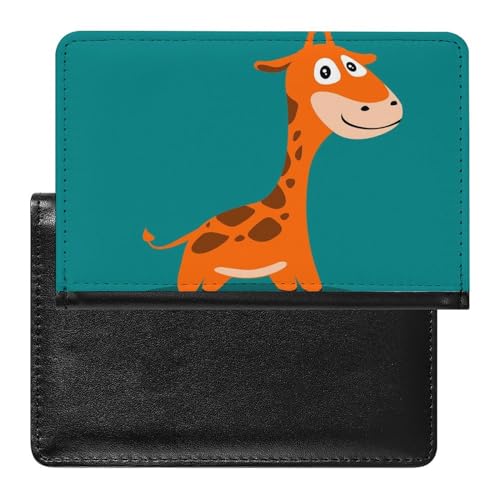 SMACQ Reisepasshülle Cartoon Giraffe Reisepass Schutzhülle Geldbörsen Für Kreditkarten Ausweis Reisedokumente von SMACQ