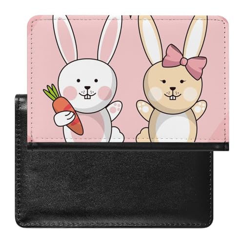 SMACQ Reisepasshülle Cartoon Hase Reisepass Tasche Reise Gadget Impfpass Hülle Für Damen Herren von SMACQ