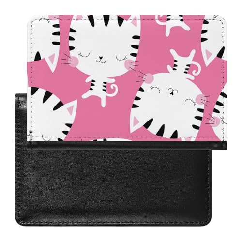 SMACQ Reisepasshülle Cartoon Katze Reisepass Tasche Reise Gadget Impfpass Hülle Für Damen Herren von SMACQ