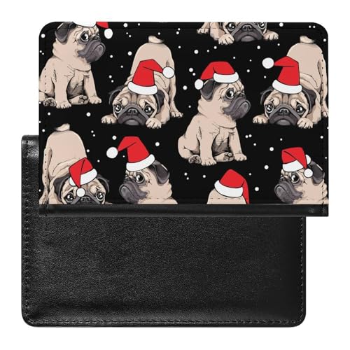 SMACQ Reisepasshülle Cartoon Mops Reisepass Tasche Reise Gadget Impfpass Hülle Für Damen Herren von SMACQ