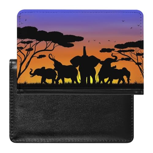 SMACQ Reisepasshülle Dämmerung Tier Reisepass Schutzhülle Geldbörsen Für Kreditkarten Ausweis Reisedokumente von SMACQ