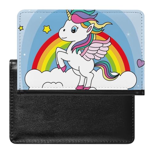 SMACQ Reisepasshülle Einhorn Reisepass Tasche Reise Gadget Impfpass Hülle Für Damen Herren von SMACQ