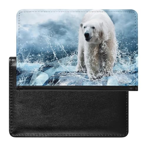 SMACQ Reisepasshülle Eisbär Reisepass Schutzhülle Geldbörsen Für Kreditkarten Ausweis Reisedokumente von SMACQ