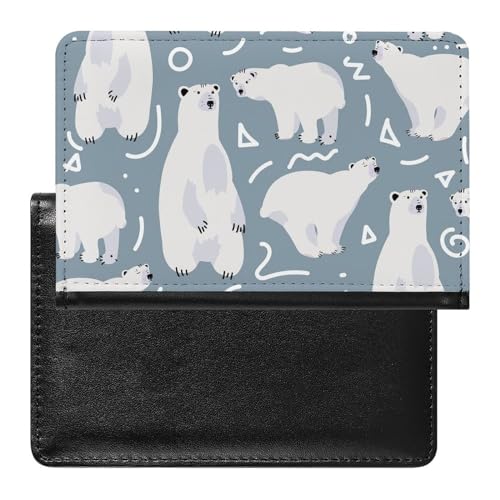SMACQ Reisepasshülle Eisbär Reisepass Schutzhülle Geldbörsen Für Kreditkarten Ausweis Reisedokumente von SMACQ