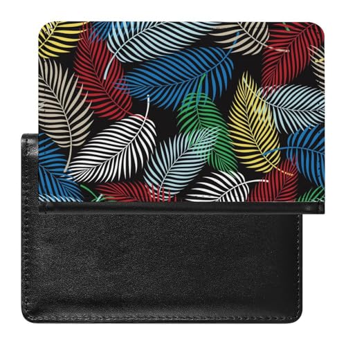 SMACQ Reisepasshülle Farbe Federn Reisepass Schutzhülle Geldbörsen Für Kreditkarten Ausweis Reisedokumente von SMACQ