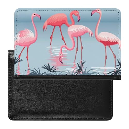 SMACQ Reisepasshülle Flamingo Reisepass Schutzhülle Geldbörsen Für Kreditkarten Ausweis Reisedokumente von SMACQ