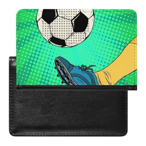 SMACQ Reisepasshülle Fußball Reisepass Tasche Reise Gadget Impfpass Hülle Für Damen Herren von SMACQ