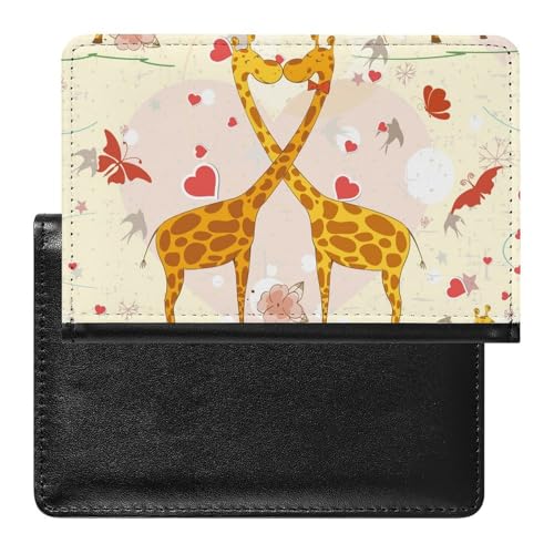 SMACQ Reisepasshülle Giraffe Reisepass Schutzhülle Geldbörsen Für Kreditkarten Ausweis Reisedokumente von SMACQ