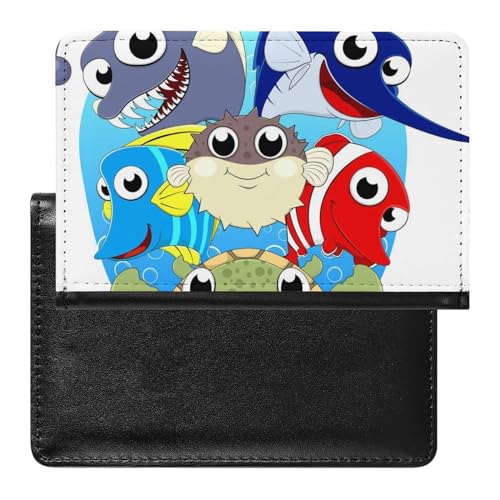 SMACQ Reisepasshülle Hai-Wal-Schildkröte Reisepass Tasche Reise Gadget Impfpass Hülle Für Damen Herren von SMACQ