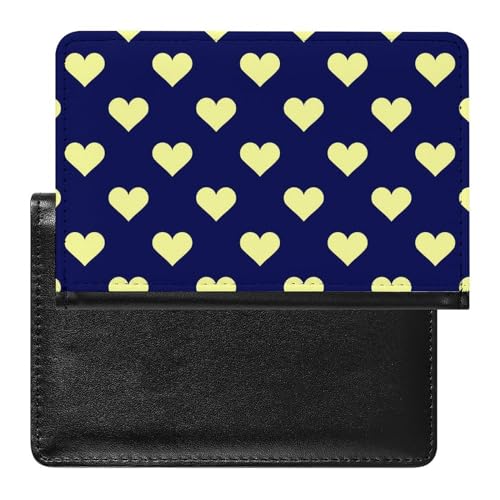 SMACQ Reisepasshülle Herz Gelb Reisepass Schutzhülle Geldbörsen Für Kreditkarten Ausweis Reisedokumente von SMACQ