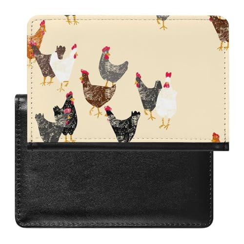 SMACQ Reisepasshülle Huhn Reisepass Schutzhülle Geldbörsen Für Kreditkarten Ausweis Reisedokumente von SMACQ