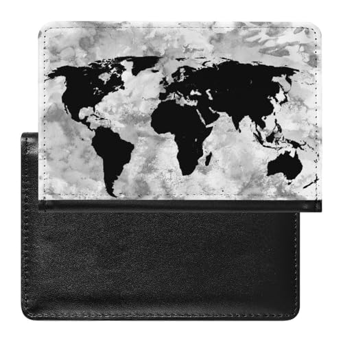 SMACQ Reisepasshülle Karte Schwarz Reisepass Schutzhülle Geldbörsen Für Kreditkarten Ausweis Reisedokumente von SMACQ