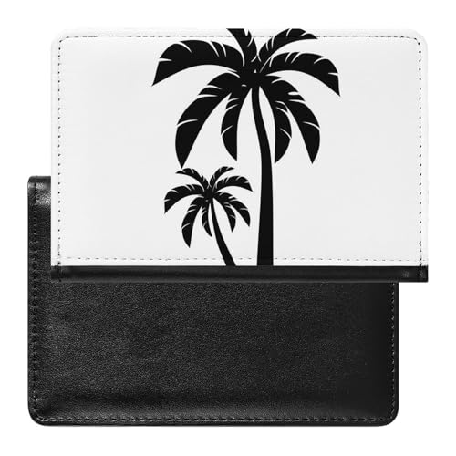 SMACQ Reisepasshülle Kokosnussbaum Reisepass Schutzhülle Geldbörsen Für Kreditkarten Ausweis Reisedokumente von SMACQ