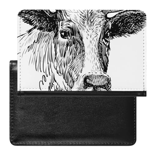 SMACQ Reisepasshülle Kuh Reisepass Schutzhülle Geldbörsen Für Kreditkarten Ausweis Reisedokumente von SMACQ