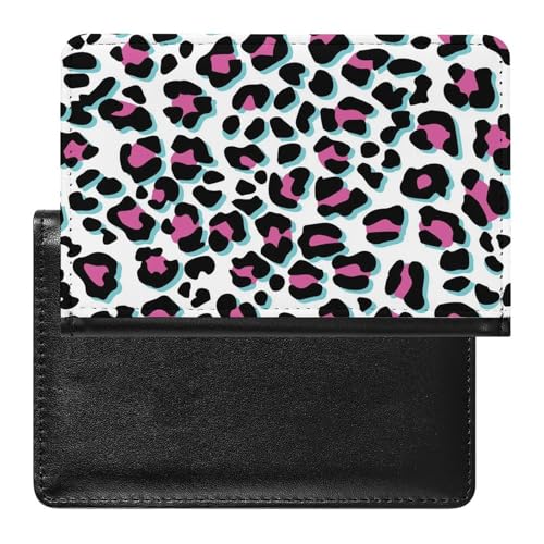 SMACQ Reisepasshülle Lila Leopard Reisepass Schutzhülle Geldbörsen Für Kreditkarten Ausweis Reisedokumente von SMACQ