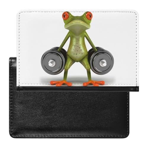 SMACQ Reisepasshülle Lustiger Frosch Reisepass Schutzhülle Geldbörsen Für Kreditkarten Ausweis Reisedokumente von SMACQ