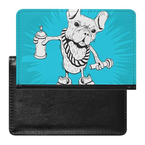SMACQ Reisepasshülle Mops-Hund Reisepass Schutzhülle Geldbörsen Für Kreditkarten Ausweis Reisedokumente von SMACQ