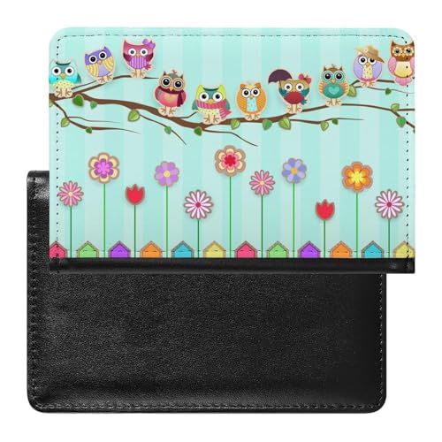 SMACQ Reisepasshülle Niedliche Eule Reisepass Tasche Reise Gadget Impfpass Hülle Für Damen Herren von SMACQ