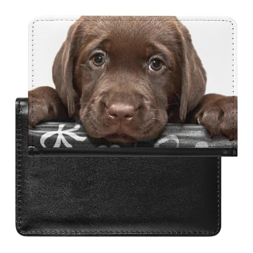 SMACQ Reisepasshülle Niedlicher Hund Reisepass Schutzhülle Geldbörsen Für Kreditkarten Ausweis Reisedokumente von SMACQ