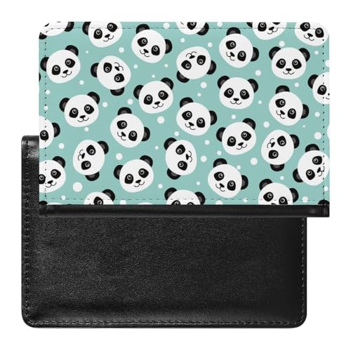 SMACQ Reisepasshülle Niedlicher Panda Reisepass Schutzhülle Geldbörsen Für Kreditkarten Ausweis Reisedokumente von SMACQ