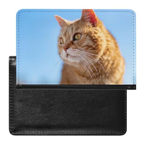 SMACQ Reisepasshülle Orangefarbene Katze Reisepass Tasche Reise Gadget Impfpass Hülle Für Damen Herren von SMACQ