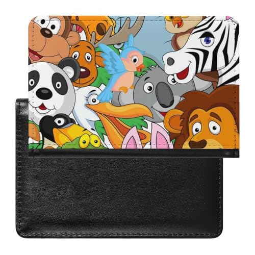 SMACQ Reisepasshülle Panda Giraffe Frosch Reisepass Tasche Reise Gadget Impfpass Hülle Für Damen Herren von SMACQ