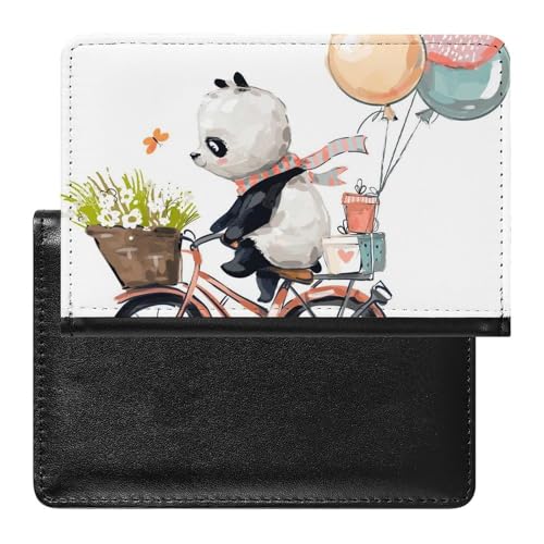 SMACQ Reisepasshülle Panda Luftballon Reisepass Schutzhülle Geldbörsen Für Kreditkarten Ausweis Reisedokumente von SMACQ