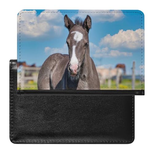 SMACQ Reisepasshülle Pferd Reisepass Schutzhülle Geldbörsen Für Kreditkarten Ausweis Reisedokumente von SMACQ