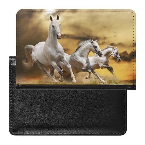 SMACQ Reisepasshülle Pferd Reisepass Schutzhülle Geldbörsen Für Kreditkarten Ausweis Reisedokumente von SMACQ