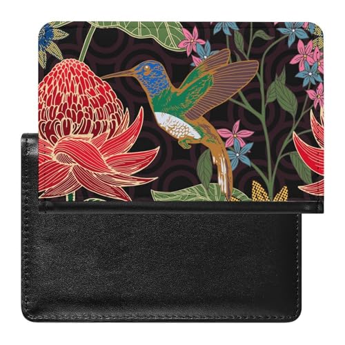 SMACQ Reisepasshülle Retro-Vogel Reisepass Schutzhülle Geldbörsen Für Kreditkarten Ausweis Reisedokumente von SMACQ