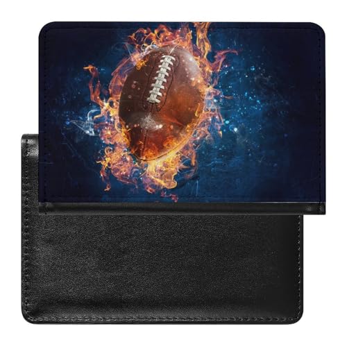 SMACQ Reisepasshülle Rugby-Feuer Reisepass Schutzhülle Geldbörsen Für Kreditkarten Ausweis Reisedokumente von SMACQ