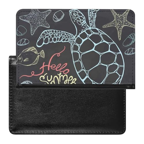 SMACQ Reisepasshülle Schildkröte Seestern Reisepass Tasche Reise Gadget Impfpass Hülle Für Damen Herren von SMACQ