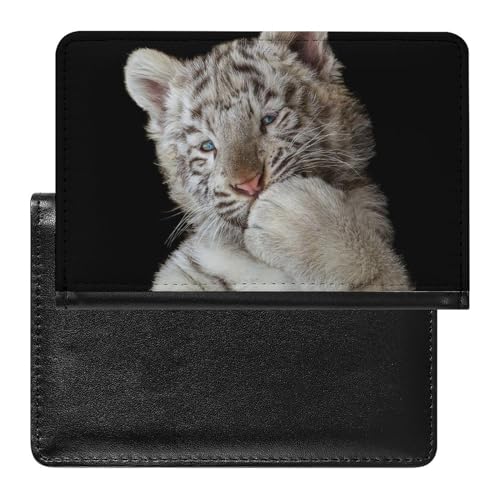 SMACQ Reisepasshülle Schüchterner Tiger Reisepass Tasche Reise Gadget Impfpass Hülle Für Damen Herren von SMACQ
