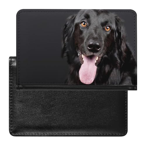 SMACQ Reisepasshülle Schwarzer Labrador Reisepass Schutzhülle Geldbörsen Für Kreditkarten Ausweis Reisedokumente von SMACQ