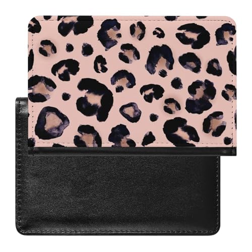 SMACQ Reisepasshülle Schwarzer Leopard Reisepass Schutzhülle Geldbörsen Für Kreditkarten Ausweis Reisedokumente von SMACQ