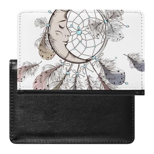 SMACQ Reisepasshülle Traumfänger Feder Reisepass Schutzhülle Geldbörsen Für Kreditkarten Ausweis Reisedokumente von SMACQ