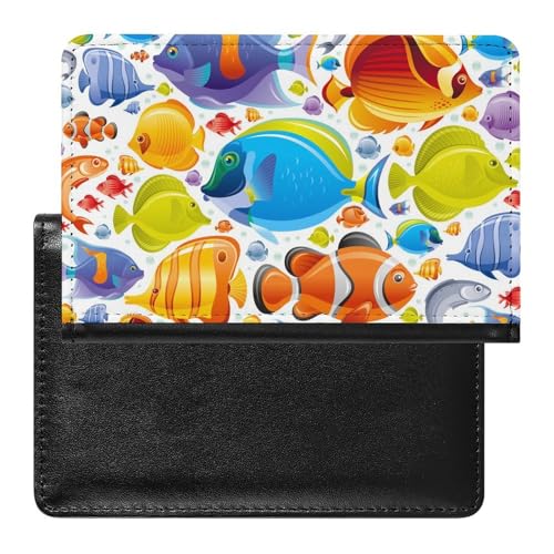 SMACQ Reisepasshülle Unterwasserfisch Reisepass Tasche Reise Gadget Impfpass Hülle Für Damen Herren von SMACQ