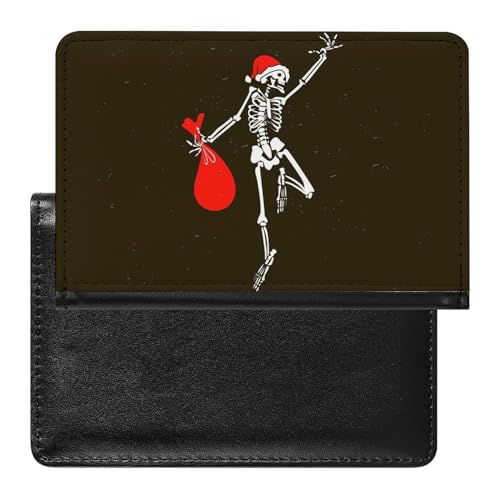 SMACQ Reisepasshülle Weihnachts-Totenkopf Reisepass Tasche Reise Gadget Impfpass Hülle Für Damen Herren von SMACQ