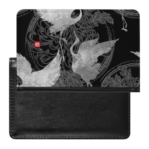 SMACQ Reisepasshülle Weißer Vogel Reisepass Schutzhülle Geldbörsen Für Kreditkarten Ausweis Reisedokumente von SMACQ