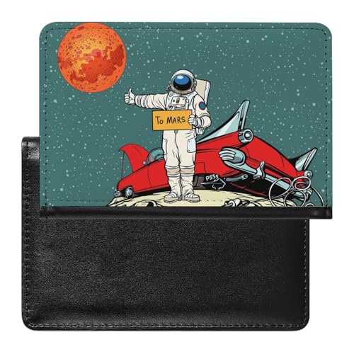 SMACQ Reisepasshülle Weltraum Reisepass Schutzhülle Geldbörsen Für Kreditkarten Ausweis Reisedokumente von SMACQ