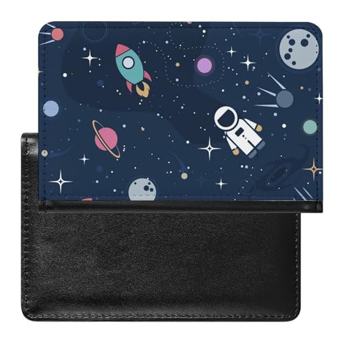 SMACQ Reisepasshülle Weltraumrakete Reisepass Tasche Reise Gadget Impfpass Hülle Für Damen Herren von SMACQ
