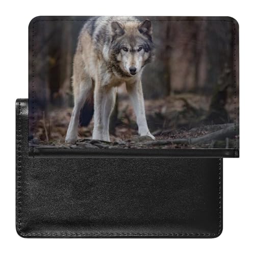 SMACQ Reisepasshülle Wolf Reisepass Schutzhülle Geldbörsen Für Kreditkarten Ausweis Reisedokumente von SMACQ