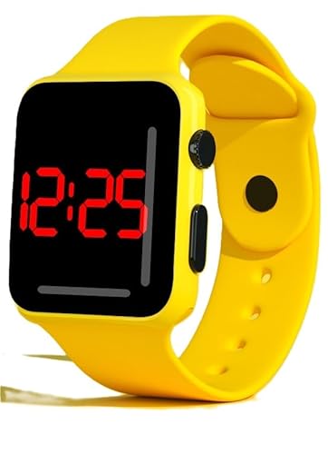 SMART-J Digitale LED-Unisex-Armbanduhr Glow Time | Display rot auf schwarz, buntes verstellbares Silikonarmband | Mode Urban Teen, minimalistisches Design, Geschenkidee für Jugendliche und Trendy SMART-J Digitale LED-Unisex-Armbanduhr Glow Time | Display rot auf schwarz, buntes verstellbares Silikonarmband | Mode Urban Teen, minimalistisches Design, Geschenkidee für Jugendliche und Trendy von SMART-J