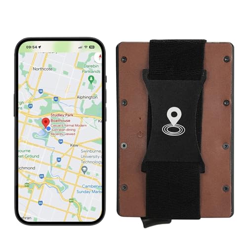 Trackable Thin Card Wallet For Men - Leather Bluetooth Anti-Lost Smart Wallet with Metal Money Clip Men's Card Holder Minimalist Smart Men's Wallet, Kaffee, Minimalistisch Trackable Thin Card Wallet For Men - Leather Bluetooth Anti-Lost Smart Wallet with Metal Money Clip Men's Card Holder Minimalist Smart Men's Wallet, Kaffee, Minimalistisch von SMART LB