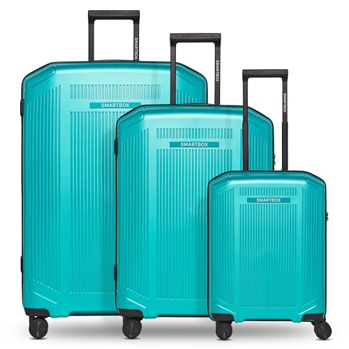 SMARTBOX Hartschalen Koffer-Set 3-teilig | aus hochwertigem, robusten und leichtem Polypropylen Material | 4-Doppelrollen & TSA-Schloss für Damen & Herren (Edition 02) von SMARTBOX